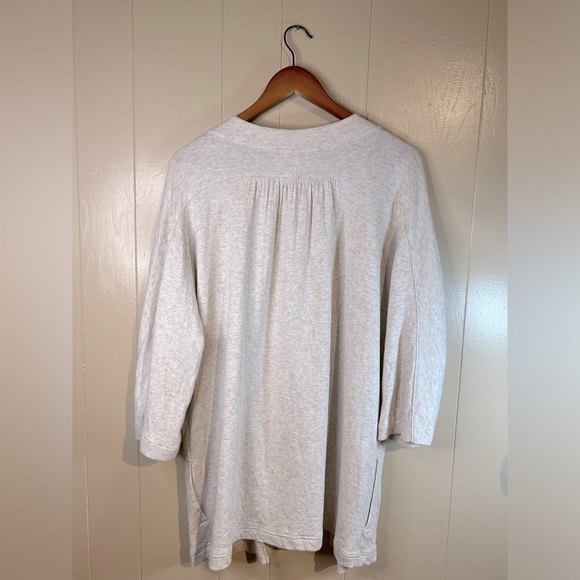 Pure J.Jill 3/4 Sleeve Oatmeal Cardigan - Picture 2 of 6